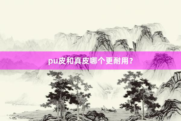 pu皮和真皮哪个更耐用？